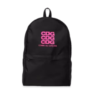CDG Pink Fluorescent Logo Backpack