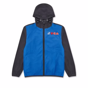 CDG x K-Way Blue and Black Zip-Up Jacket