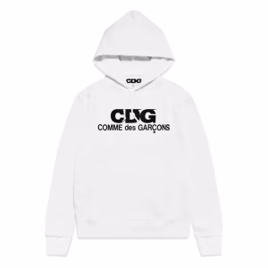 Comme des Garcons CDG Logo Hoodie White