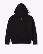 Limited edition CDG Play Black Zip Hoodie with Red Heart — trendy unisex style, 25% off & free shipping at our authentic CDG shop.