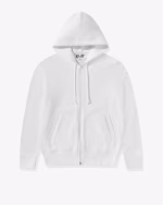 Play CDG Unisex Reverse Red Heart Zip Hoodie White 2