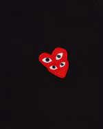 Play Double Red Heart Long sleeve – Black - Image 2
