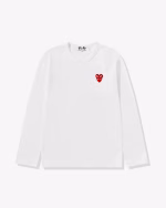 Play Double Red Heart Longsleeve – White