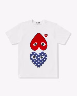 Play Polka Dot Upside Down Heart T-Shirt – White