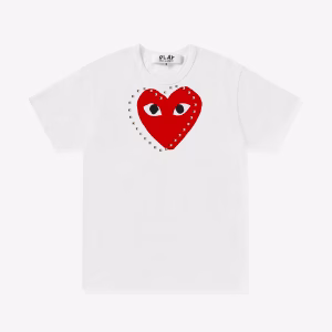 Play - Logo Stud T-Shirt - (White/Red)