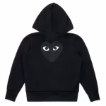 PLAY BIG HEART ZIP HOODIE (BLACK)