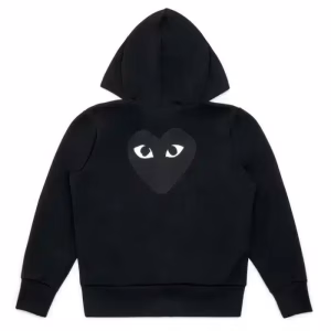 PLAY BIG HEART ZIP HOODIE (BLACK)