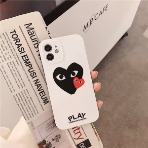 CDG Play Black/Red Heart Logo iPhone Case
