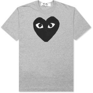 Comme-des-Garcons-PLAY-Black-Heart-T-shirt-Grey