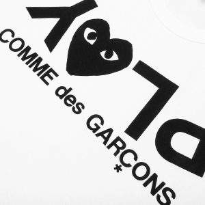 Comme-des-Garcons-PLAY-Inverted-Text-T-shirt-White-2