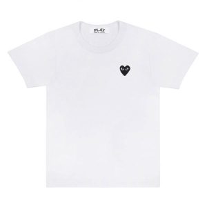 PLAY BASIC T-SHIRT BLACK EMBLEM (WHITE)