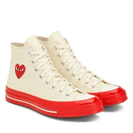 CONVERSE RED SOLE HIGH TOP (WHITE) - Image 2